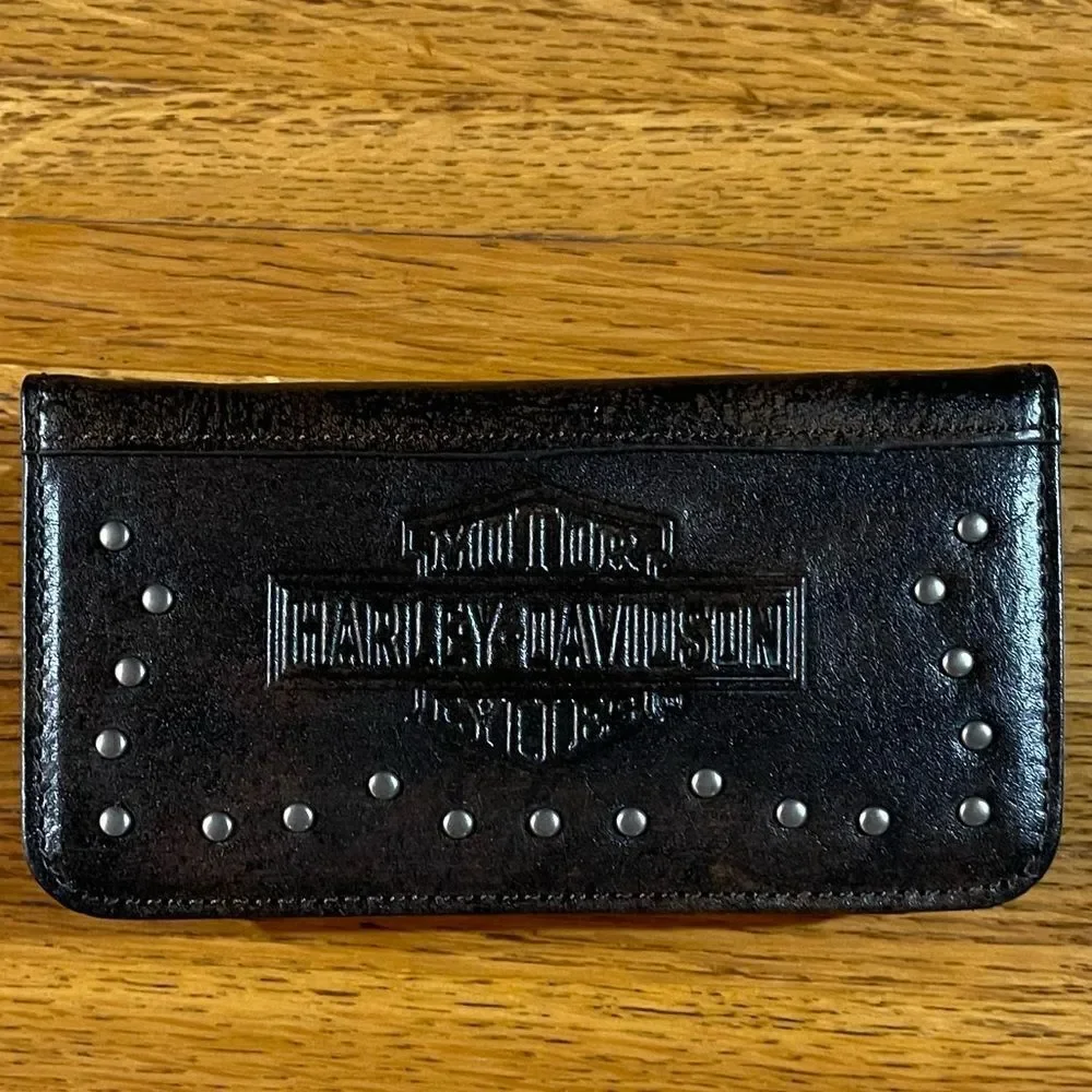 Harley Davidson IPhone dark brown leather case NWT